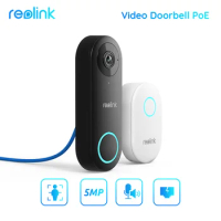 Reolink Video Doorbell PoE Smart 2K 5MP HD Person Detection 24/7 Motion-Triggered with Chime Built Speaker Can Work with NVR