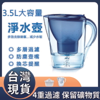 台灣發貨 熱銷 濾水壺 3.5L 最新第三代濾芯 濾水壺 活性碳濾水器 過濾水壺 過濾壺 净水器