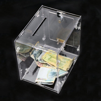樂捐箱透明亞克力捐款箱罰款箱愛心箱投票箱意見箱透明房卡回收箱 樂樂百貨