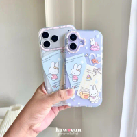 [13,14-17PM] Frosted Clear Case with Bunny Pattern