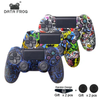DATA FROG Soft Silicone Gel Rubber Case Cover For PS4 Pro Controller Thumb Grips Joystick Cap for Slim PS4 accessories