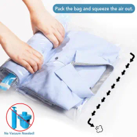 Roll-up Travel Compression Bags for Clothes Luggage Space Saver Bags for Packing Suitcases