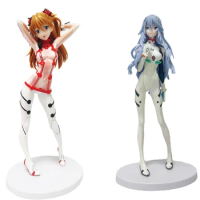 22CM 2023 New Anime NEON GENESIS EVANGELION EVA Asuka Ayanami Rei Kawaii Figure PVC Model Toys Doll Collect Ornaments Gifts