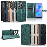 Flip Wallet Case For Infinix Hot 40 Pro Luxury Card Bag Leather Holder Magnetic Cover For Infinix Hot 40 Shockproof Shell
