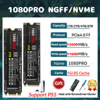 1080PRO Ngffnvme SSD M2 13000เมกะไบต์วินาที PCIe 4.0 1TB 2TB 4TB ฮาร์ดไดรฟ์ภายใน Solid State Drive สำหรับ PS5 PlayStation 5เดสก์ท็อปพีซี