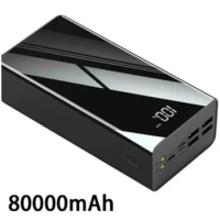 Power Bank 80000mAh Portable Fast Charging PowerBank 80000 mAh 4 USB PoverBank External Battery Charger For Xiaomi Mi 9 iPhone