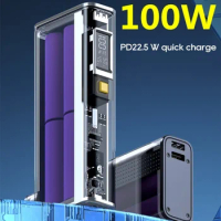 2024 New21700 Battery Storage Case Quick Charge DIY Power Bank 21700 Battery Case (for 4pcs 21700 Chargers) Support Android iOS