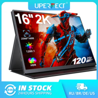 UPERFECT 16" 2K Portable Monitor 2560*1600 16:10 100%sRGB 500Cd/m² 120Hz Gaming Display For Xbox PS5 Switch Laptop Mac Phone