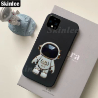 Skinlee For Google Pixel 4 XL Case Astronaut Stand Silicone Shockproof Cover For Google Pixel 4 4a 4G 5 5A 5G Back Coque