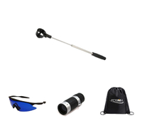 Posma BR050L高爾夫5節2米伸縮高爾夫球撿球器套裝配7X18高爾夫測距儀撿球眼鏡附送POSMA黑色輕便背包