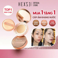 Cushion cấp ẩm lâu trôi HEXZE 15g, phấn nước căng bóng, mỏng nhẹ nâng tone tự nhiên TẶNG KÈM LÕI THA