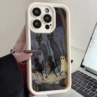 Funny Dark Monster Cat Fox Phone Case For Samsung Galaxy A03 A13 A22 A23 A30 A31 A32 A51 A52 NOTE20 S23 S23PLUS S24 S22 Cover