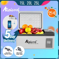 Alpicool 15L/20L/25L K25 Car Refrigerator Fridge Small Freezer 12V Compressor Portable Cooler 220V For Home Use Vehicle Truck