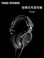 【樂昂客】免運可議價 (台灣公司貨) 日本 TAGO STUDIO T3-03 密閉式耳罩式耳機 黑色