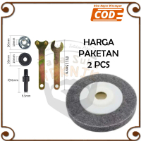 Adaptor Mesin Bor Jadi Mesin Gerinda Arbor + Poles Woven 4\ Stainless"