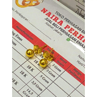 ANTING TUSUK BULAT EMAS MUDA ANTING WANITA DEWASA