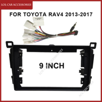 9 Inch Fascia For TOYOTA RAV4 2013-2017 Car Radio Stereo Android MP5 WIFI GPS Player 2 Din Head Unit Panel Dashboard Frame