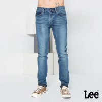 Lee 男款 保暖 706 低腰合身窄管牛仔褲 中深藍洗水