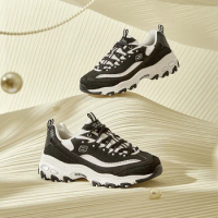 Skechers Shoes for Women "D'LITES 1.0" Chunky Sneakers, Anti-slip and Wear-resistant Low Top Dad Shoes