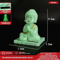 Pajangan Dashboard Mobil Dewa Uang Rejeki/Budha/Ganesha/Kwan Im-Hiasan Solar Power Premium RULAI GRE