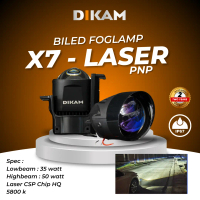 Lampu BILED Foglamp DIKAM X7 Laser Lampu Mobil Lampu Kabut PNP