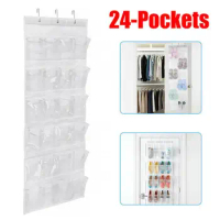 Newest Useful 24 Pockets Over The Door Behind Shoe Organizer Rack Hanging Organizer Space Saver Rack Hanging Storage Organizador