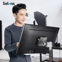 Selens TV LED Monitor Mount Adjustable 360 Degree Rotation Universal Holder Detachable Bracket for Photography Studio