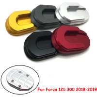Motorcycle CNC Kickstand Foot Side Stand Extension Enlarge Pad Support Plate For Honda Forza125 Forza300 Forza 125 300 2018-2019