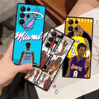 Art Basketball For Samsung Galaxy S23 S22 S21 S20 FE S10 S9 S10E S8 Plus Ultra Lite 5G Black Phone Case