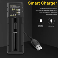 18650 Battery Charger 26650 Usb Smart Nickel Hydrogen Aa Aaa 21700 Single Slot Lithium Battery Charger