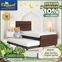 Elephant 4 in 1 Ultimate Springbed Set 120 x 200 Coklat Tua