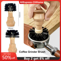 Wooden Cleaning Brush Dish Brush Coffee Grinder Brushes Kitchen Cleaning Scrubbers for Washing Cast Iron Pan/Pot Sisal Bristles