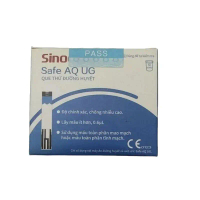 Sinocare Que Thử Đường Huyết Safe Accu AQ UG - Kèm 50 Que Thử & Kim Dùng Cho Máy Safe Accu Đo Glucos