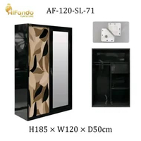 lemari pakaian pkat besi, lemari ukuran 3 pintu sleding