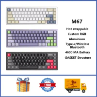 Xinmeng M67 Aluminum Wireless Mechanical Keyboard GASKET Structure RGB Hot swappable 65% Custom Keyboard