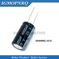 10PCS 25v6800uf 6800uf25v 16*31 25v 6800uf 16x31 Electro Electrolytic capacitor 25V6800UF