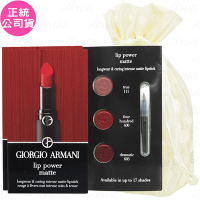GIORGIO ARMANI 奢華絲絨訂製唇膏 試用卡(#111/#400/#603)(0.25g*3)*2旅行袋組(公司貨)