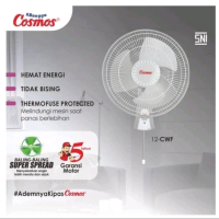 Cosmos 12 CWF Kipas Angin - Putih / Kipas Angin Dinding Garansi Resmi