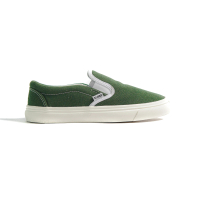SEPATU DMCS - SLIP ON GLYDE ARMY WHITE CANVAS / sneakers hijau green / casual kuliah ngantor nongkro