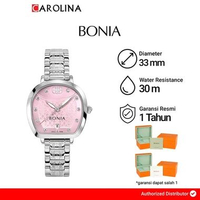 Jam Tangan Wanita Bonia B10765-2377 Sonia Pink Dial Silver Stainless Steel Band
