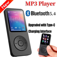 MP4 Player 1.8 Inch Metal Touch MP3 MP4 Music Player Bluetooth 5.0 Support Card Built-in Speaker FM Radio Alarm Clock E-Book