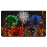 Board Game Fire Playmat Table Mat Size 60X35 cm Mousepad Play Mats Compatible for Digimon TCG CCG RPG MTG MGT Mousemat