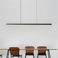 新款北歐現代簡約長條餐廳極簡餐桌吧臺辦公室設計師一字吊燈