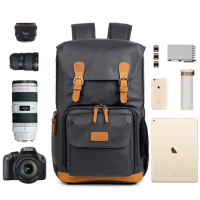 Waterproof Canvas Camera Backpack Video Case Photography SLR DSLR Bag for Canon Nikon Sony Tripod Lens Travel for Men Women