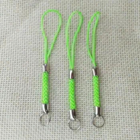 20PCS craft small cord Lariat Lanyard cell mobile USB stick bag charms holder bag charms Rope keychains split ring jump rings