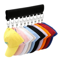Baseball Cap Organizer Hanger Space Saver Hat Hanger with Stainless Clips Hanging Baseball Caps Holder for Closet Hat Storage