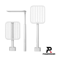 【PowerRider】ZD20 伸縮折疊電蚊拍捕蚊燈兩用(白色)