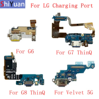 USB Charging Dock Port Connector Board Parts Flex Cable For LG G5 G6 G7 ThinQ G8 ThinQ Velvet 5G G8S ThinQ Replacement Part