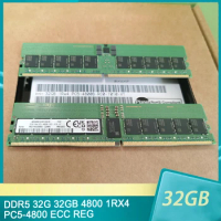 1Pcs New For Samsung DDR5 32G 32GB 4800 1RX4 PC5-4800 ECC REG RDIMM Server Memory