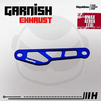 Hayaidesu Garnish Knalpot Yamaha NMAX, AEROX, LEXI - Garnish Variasi Full CNC Anodized Biru